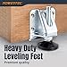 POWERTEC Leveling Feet 4PK, Heavy Duty Adjustable Furniture Leg Levelers with Non-Marring Pads, Screws and Lock Nuts for Work Bench/Cabinets/Tables/Shelves (71136)