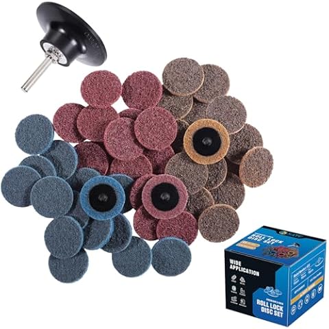 S SATC 46PCS Sanding Discs with 1/4'' Holder Cover