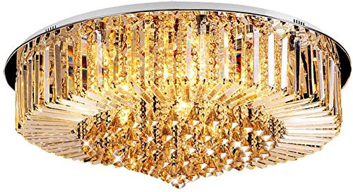 Plafonnier LED rond en verre pour sublimer un plafond bas avec éclat