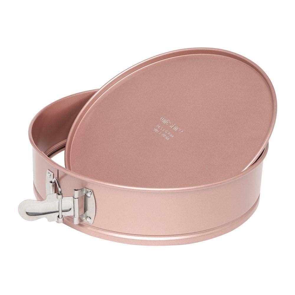 Wiltshire Rose Gold Spring Form Pan Ø25cm, PFOA PTFE Free, Cake Tin, Cake Mould, Baking Pan, Round, Non-Stick with Flat Base, 3500ml