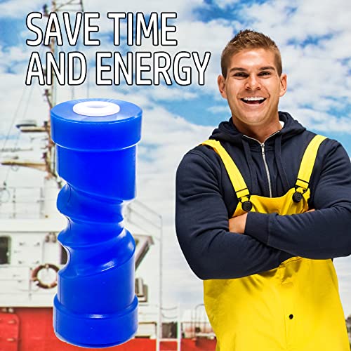 Jfatxtt 8" Self Centering Keel Boat Trailer Roller Bow Stop For Boat Trailers Blue Bow Roller. #TOP2