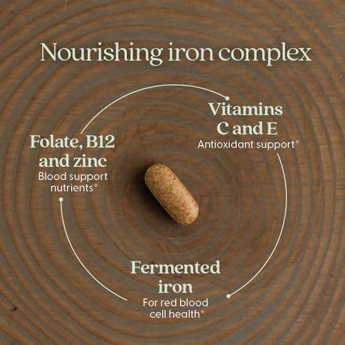New Chapter Iron Supplement, Whole-Food Fermented Iron Complex Made with Organic Vegetables & Herbs + One Daily Non-Constipating Dose- 60ct, 2 Month Supply - Thumbnail 3
