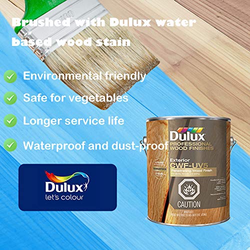 Gadi Wood Raised Garden Bed, 100% Rot-Resistant Elevated Wood Planter Box Kit For Backyard, Patio, Balcony, Natural (H- Amparo Blue) #TOP3