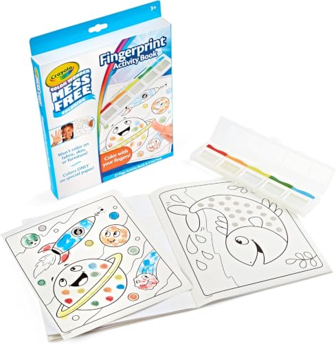 Image of Crayola Color Wonder Mess Free Fingerprint Activity Book, Easter Basket Stuffers for Toddlers, Finger Painting Alternative, Gift for Kids Ages 3+ (Pack of 6)