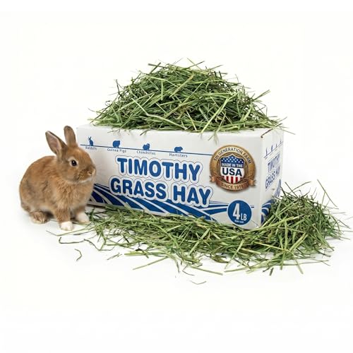 Image of High Desert 2nd Cutting Timothy Hay for Rabbits, Guinea Pigs, 4 lb | Soft Leafy Texture With Balanced Fiber, Supports Healthy Digestion, Great For Chinchillas, Hand Packed in the USA, Low Dust