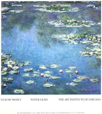 Water Lilies by Claude Monet. Art Institute of Chicago. Art Print Poster (13 x 15.5)