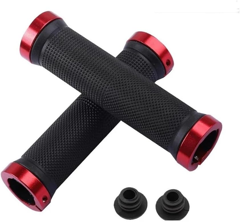 Non-Slip Handlebar Grip Covers 1/2/3/5PCs Rubber Grips Alloy Bilateral Lock Bicycle Handle Grip Anti-Skid Cycling Handlebar Sleeve Bike Accessories