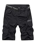 Mens Outdoor Casual Expandable Waist Lightweight Water Resistant Quick Dry Fishing Hiking Shorts