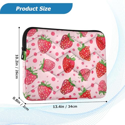 Funda para portátil con diseño artístico rosa fresa 13 pulgadas miniatura 3