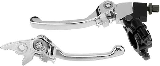 HIAORS 7/8" Folding Clutch Brake Lever for Xmotos BSE KAYO Apollo Thumpstar 70cc 110cc 125cc 150cc SSR Pit Dirt Bike Parts Motorcycle Silver
