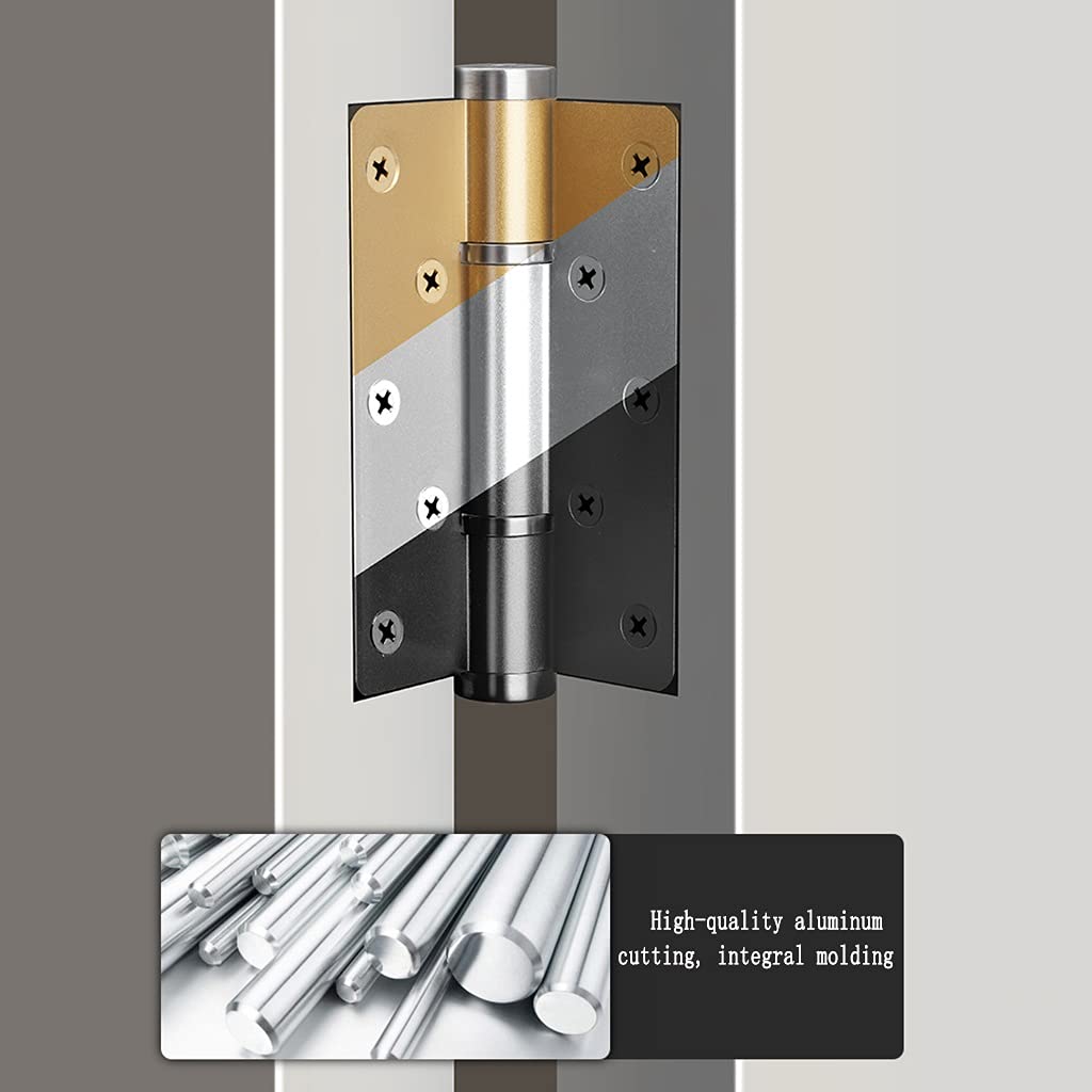 BBGS Cerniera Porta 2 Pezzi - 6 Pollici Cerniera per Porta A Scomparsa Regolabile in Alluminio Chiusura Automatica Idraulica Chiudiporta Silenzioso (Color : C)