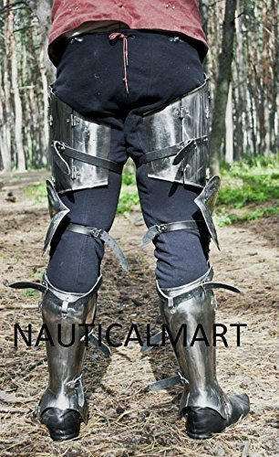 Advanced Leg Armor, Complete Gothic Fluted Upper Leg,Knees and Greaves - Custom Listing Silver