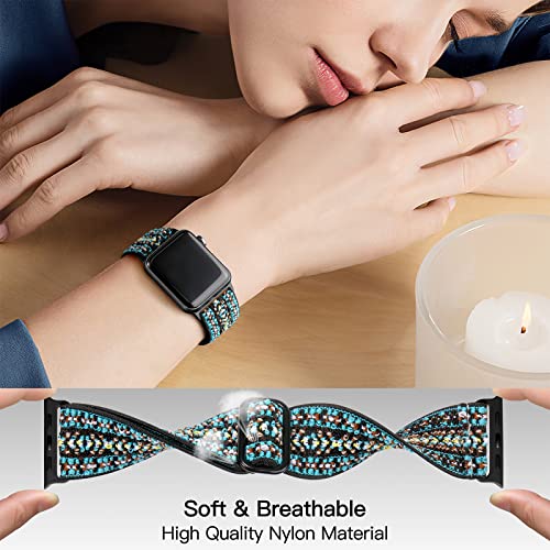 Image of DaQin 3 Pack Stretchy Solo Loop Compatible with Apple Watch Bands Men Women