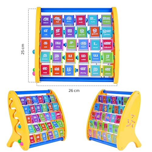 Image of FLYI STEM 3-in-1 Educational Toy Set for Kids | 3+ Years | Tamil Letters with Images | Activity Toy | Learning Shelf Toys, Lacing & Tracing Toy | Montessori | Return Gift Toys