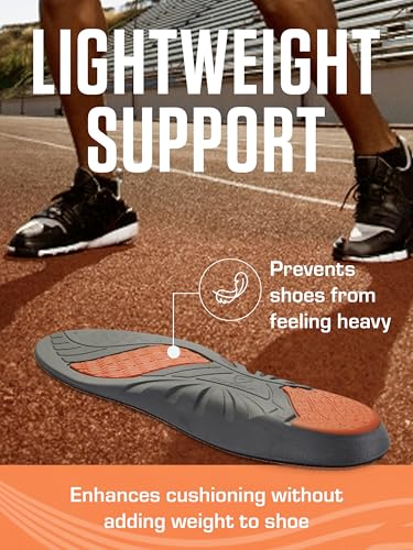Image of SOF SOLE ATHLETE Performance Men's Insoles - PU Foam & Gel Inserts - Heel-to-Toe Cushioning, Support, & Moisture Control, - Lightweight Comfort & Stability - Ideal for Runners, Walkers, Athletes