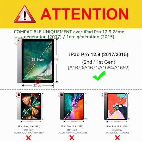 Coque iPad Pro 12.9 antichoc pivotante avec rabat intelligent - 7