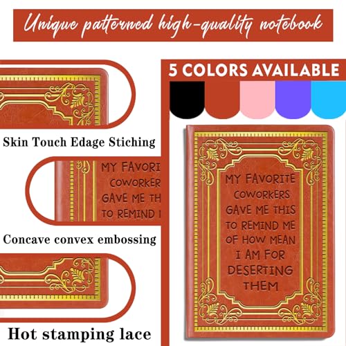Cuaderno A5 rayado para compañero de trabajo color marrón 4
