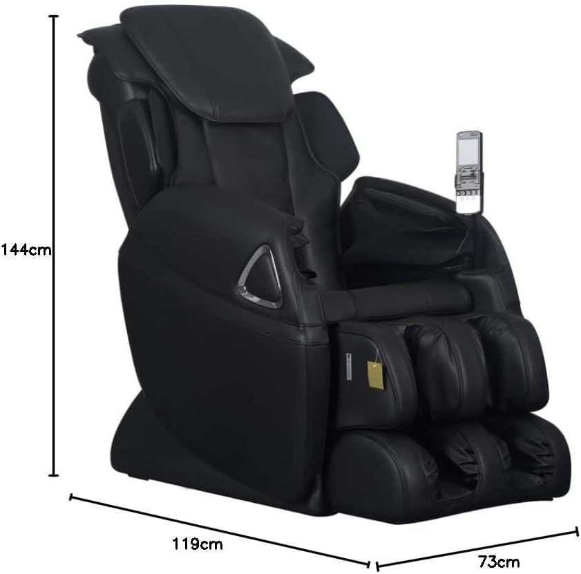 Dimensions of Vente-unique Leto Massage Armchair: 144cm height, 119cm depth, 73cm width