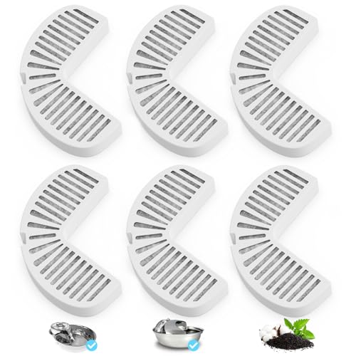 Cat Water Fountain Filters 3 Pack Replacement Filters for Ceramic & Stainless Steel Fountains Automatic Pet Fountain Dog Water Dispenser (6 Pack)