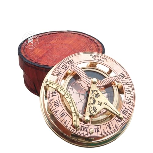 TAL The Antique's Lab Brújula de Senderismo, con Caja de Exhibición - Oración Grabada, Brújula Vintage Náutica de Bolsillo para Exterior para Hombres y Mujeres