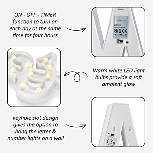 Auraglow Lettera dell'alfabeto a LED e numeri