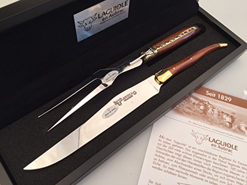 Preisvergleich Produktbild Laguiole en Aubrac Tranchierbesteck Tischbesteck S2D99BLL Letternholz Bois de Lettre