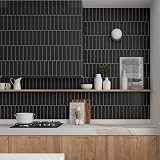 Subway Ceramic Tile Black 1.97x7.87 Matte 6.46 sq ft/case 60-Pack