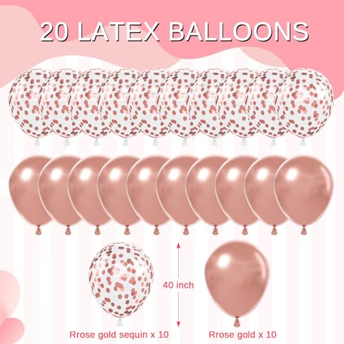 Image of Happy Mothers Day Balloons Decorations Rose Gold Happy Mother's Day Banner for Mother's Day Party Decorations (Mothers Day Rose Gold)