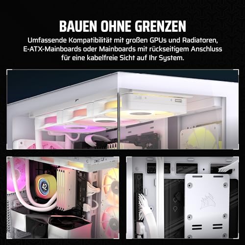 CORSAIR iCUE LINK 3500X RGB Mid-Tower ATX PC-Gehäuse – Gehärtetes Panorama-Glas – Reverse Connection Motherboard-Kompatibel… – Ansicht 5
