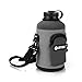 45 Degree Latitude Beer Growler 64oz Protective Carrier Tote Nylon & Neoprene Sleeve with Shoulder Strap (Bottle Sold Separately) Fits Hydro Flask and Other Popular Brands - Gray