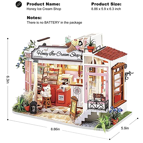 DIY Dollhouse Miniature House Kit mit Möbeln Maßstab 1:24 Kreativzimmer Tiny House Kit Puppenhäuser zum Bauen für… – Bild 6
