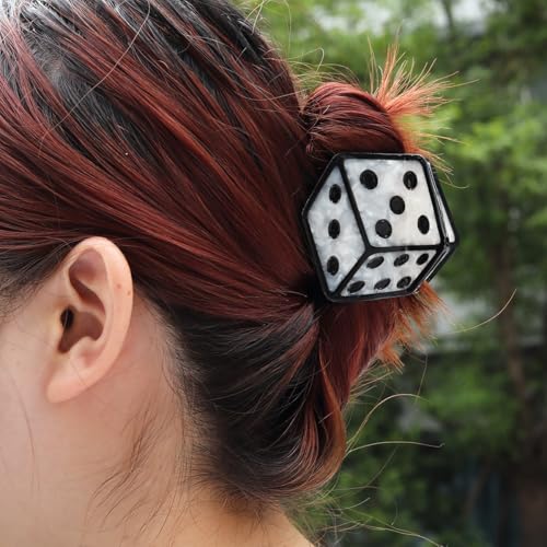 Dice Holiday Hair Claw Clip Personalized Acetate Las Vegas Gaming Hair Claw, 1 Piece
