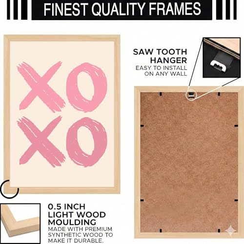 Image of BLINKART Typography Aesthetic Modern Art Walls With Frame | Natural Wood Texture | Living Room Bedroom Office Wall Decoration | Poster Home Decor Frames Wall Bedroom | 12x8 Inches (D576)