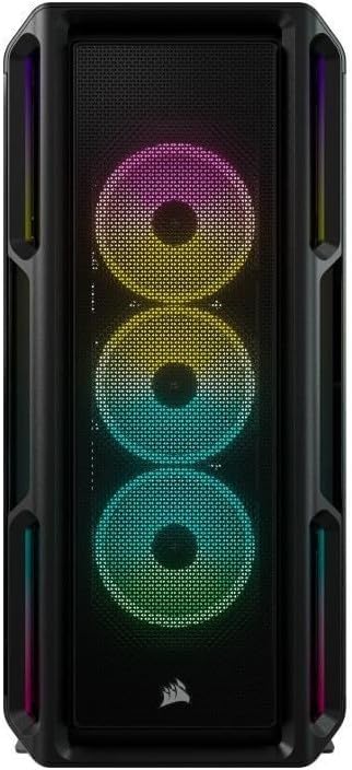 CORSAIR iCUE 5000T RGB Tempered Glass Mid Tower Compact ATX PC Case Black CC-9011230-WW