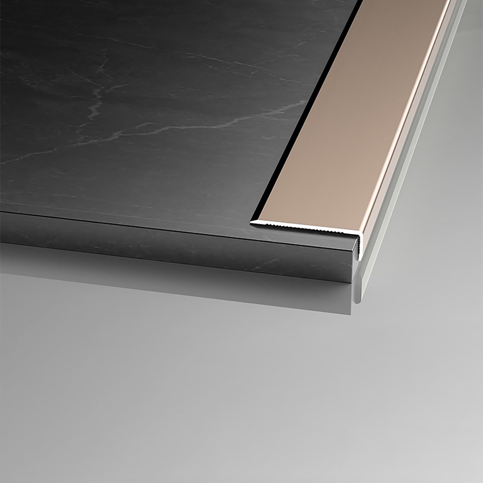 Corniere Baguette, Design für Wand und Pelz, 90 cm, 3-teiliges Baguette, ideal für Zuhause und Büro, Rose D, 10 x 30 mm