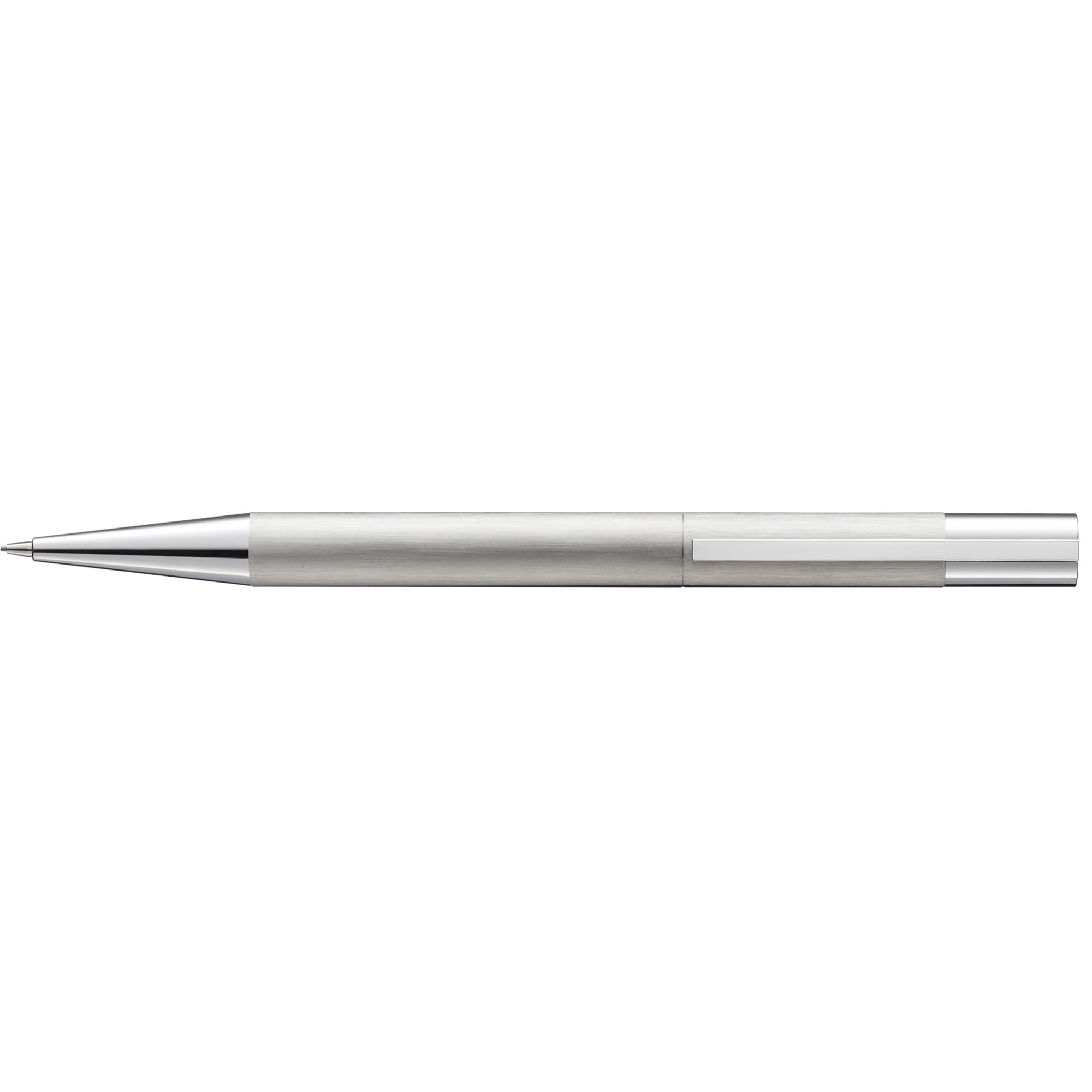 LAMY scala Drehbleistift 151 – Bleistift aus Edelstahl in der Farbe Brushed, strichmattiert mit Drehmechanik – mit 0,7mm Feinstrichmine (LAMY M 40)