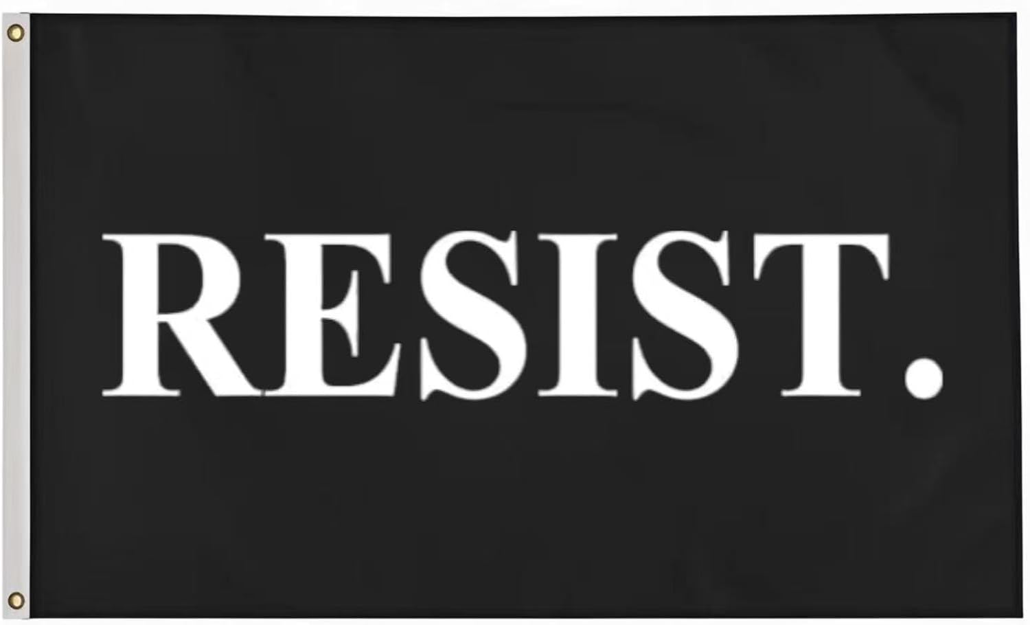 RNR Double Sided 3-layer Black Resist Flag 3x5FT 3ply, Anti Political Protest Flags with Shading Cloth for Outdoor and Indoor Decor Banner,Fade Proof Polyester Flags with Brass Grommets. (black, 3x5 3ply)