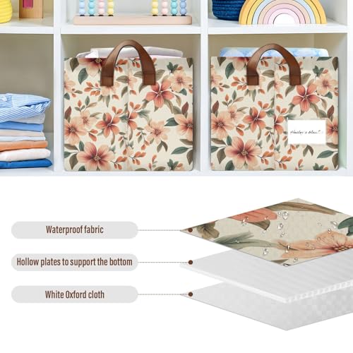 Paniers de rangement vintage tissu boîtes organiseur de vêtements - 7