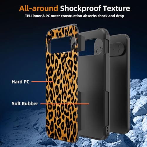 GFEWYTJYJ for Pixel 9 Pro XL Case,[10 FT Military Grade Drop Protection] Non-Slip Heavy Duty Shockproof Phone Case for Google Pixel 9 Pro XL 6.8 Inch 2024,Leopard Print - image 7