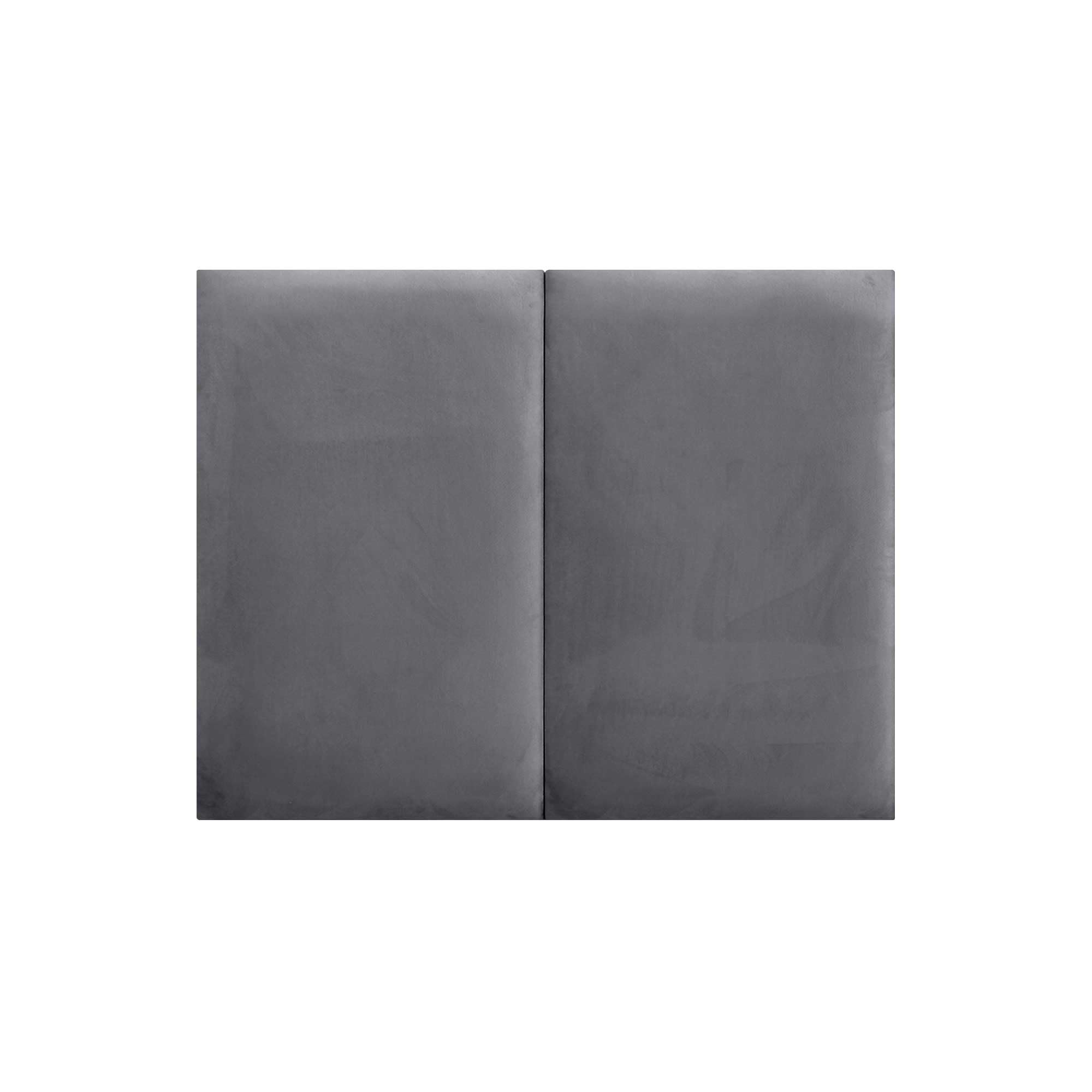 DHOME Cabecero Tapizado Terciopelo Liso Antimanchas Diseño Modular Vertical Autoadhesivo Cabezal Cama Dormitorio Acolchado (Gris, 90cm, Altura 80cm, x2)