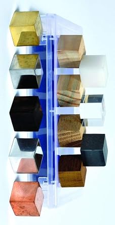 United ScientificTM DCSET12 Density Cube Set of 12 in Plastic Storage Box