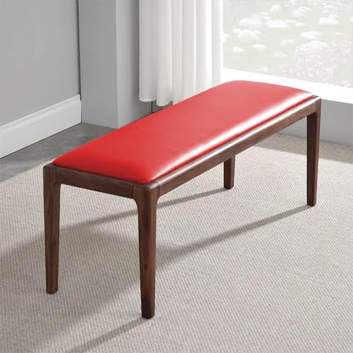 Coussin de banc de jardin imperméable et antidérapant rouge 160 cm