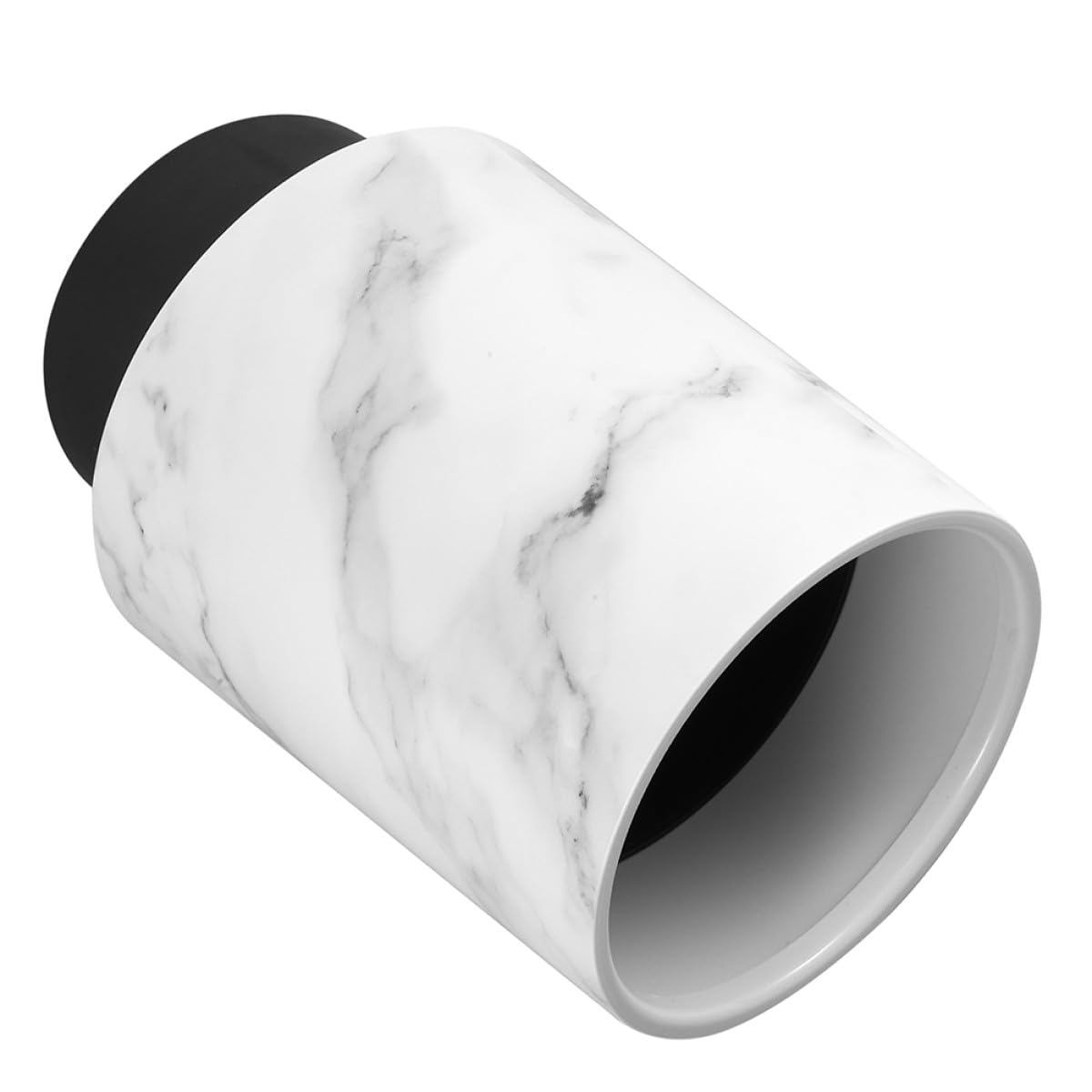 Garneck Marble Pattern Trash Can Lidless Round Wastebasket for Bathroom Kitchen Living Office Modern Garbage Container for Trash Storage and Home Organization