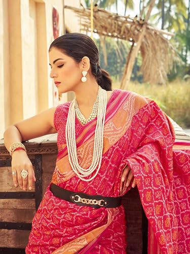 Image of SWORNOF Women's Kanjivaram Soft Silk Banarasi Sarees With Unstiched Blouse Piece