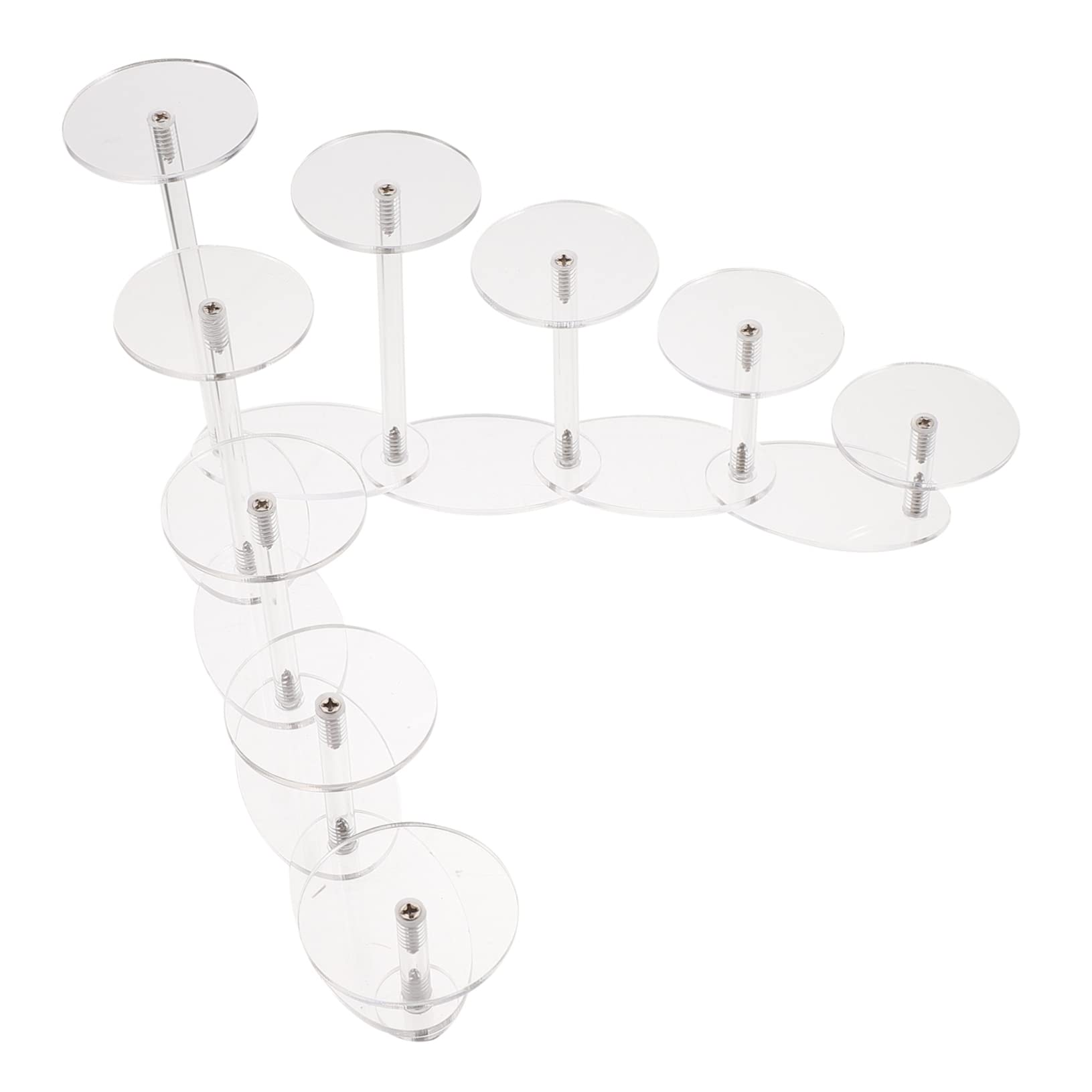 NOLITOY Acrylic Steps Type Rack 9-layer Display Stand Jewelry Organizer Decorative Easy to Assemble