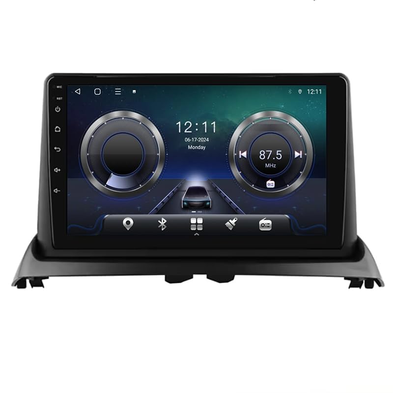 Autos Sistema De Navegación para Clio 2 2000-2012 9 Inch,Pantalla Grande Android con Control Central GPS Y Radio Bluetooth Integrada,4 Core WiFi 2G+32G