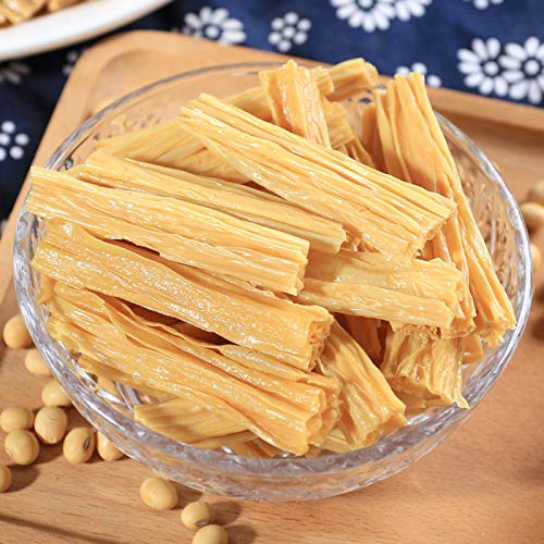 8.8oz Dried Beancurd Sticks, Asian Handmade Dried Tofu Skin of Soybean Curd Yuba, 腐竹, Vegan, Great Gourmet Gift, Used to Make Stir-fry, Hot Pot, or Cold Dishes