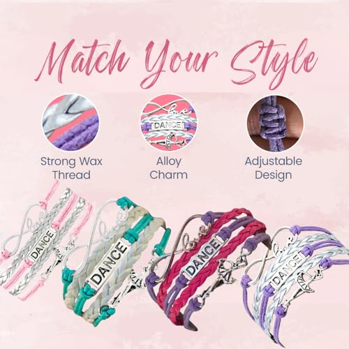 Infinity Collection Dance Bracelet- Girls Dance Jewelry - Gift For Dance Recitals, Dancers and Dance4