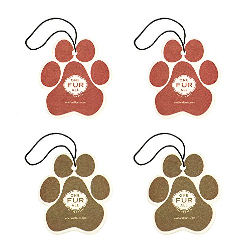 One Fur All Pet-Friendly Car Air Freshener - Fall Mix Pack of 4 - Non-Toxic, Long-Lasting, Hanging Odor Eliminator for Small Spaces & Car