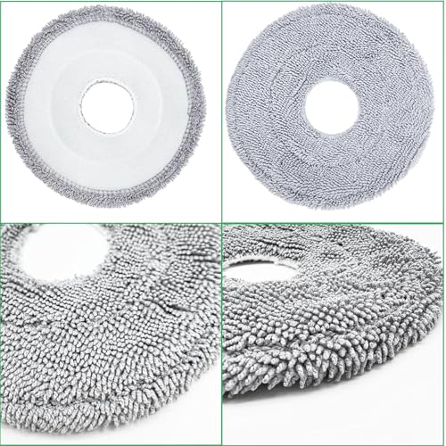 Image of Reusable Mop Pad Compatible with ECOVACS DEEBOT X1, T10 Turbo, Dreame L10s Ultra, L20 Ultra, X40 Ultra, Xiaomi X10+, X20+. Set of 2